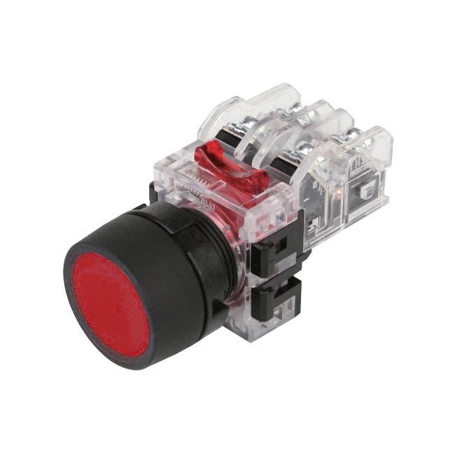 Nút nhấn giữ Hanyoung MRF-TA1R 22mm 1NO+1NC Đỏ mrf tr